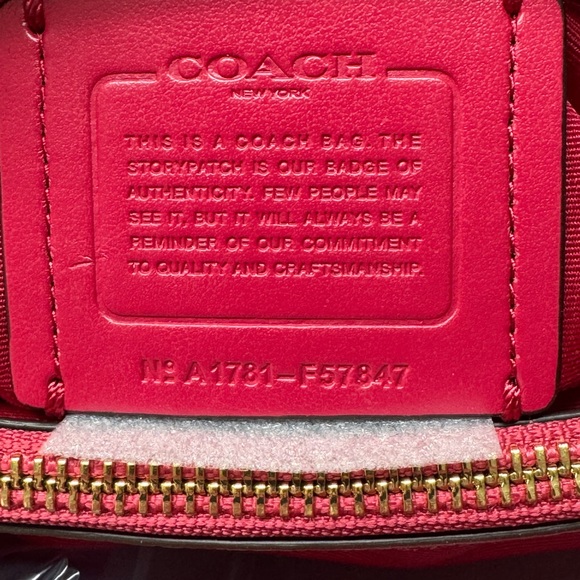 Coach Minetta Bright Pink Crossgrain Leather Shoulder Bag & Matching Wallet Set - Picture 6 of 13